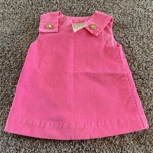 The Beaufort Bonnet Company Hot Pink Corduroy Pinafore Dress